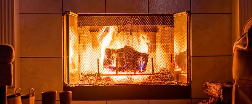 Mendota Hearth Landscape Fireplace Installation in Holly Springs, North Carolina