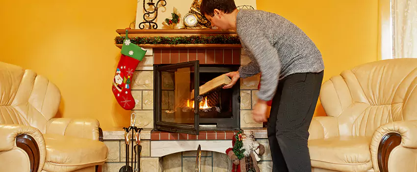 Rusted Metal Fireplace Restoration in Holly Springs, North Carolina